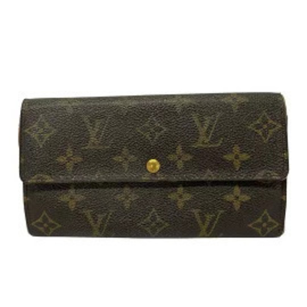 LOUIS VUITTON Pochette Portemonnaie Credit Long Wallet Leather